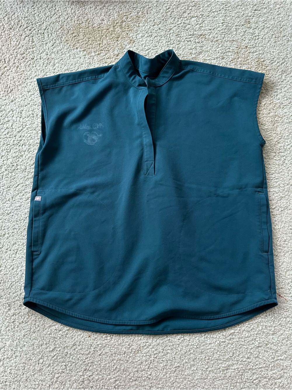 FIGS CARIBBEAN BLUE Rafaela Scrub Top- SIZE SMALL